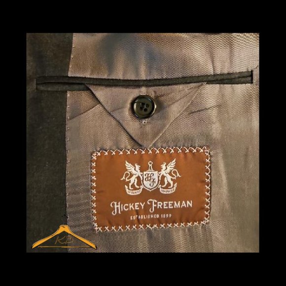 Hickey Freeman Suit - 48R/44, Charcoal Gray, Wool, EUC, Made in USA - Picture 6 of 13